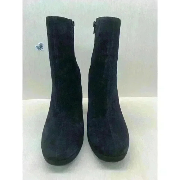 Steve Madden Main Women’s Black Suede Leather Block Heels Booties Size US 10 M - Picture 5 of 10
